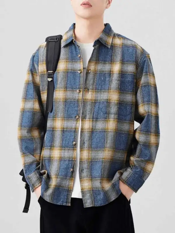 Everyday Plaid Button Up Long Sleeve Shirt