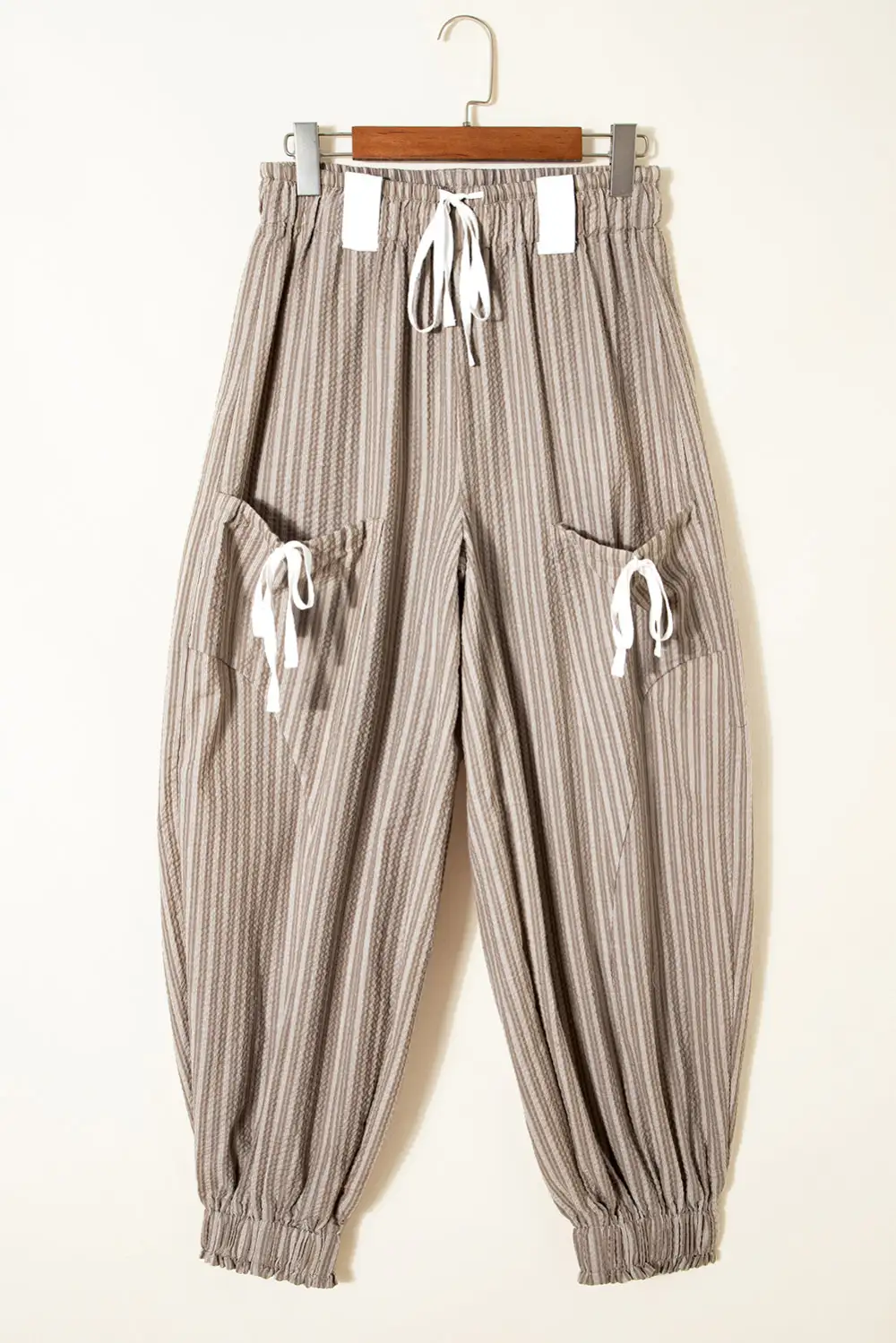 Drawstring Cargo Jogger Pants with Pockets