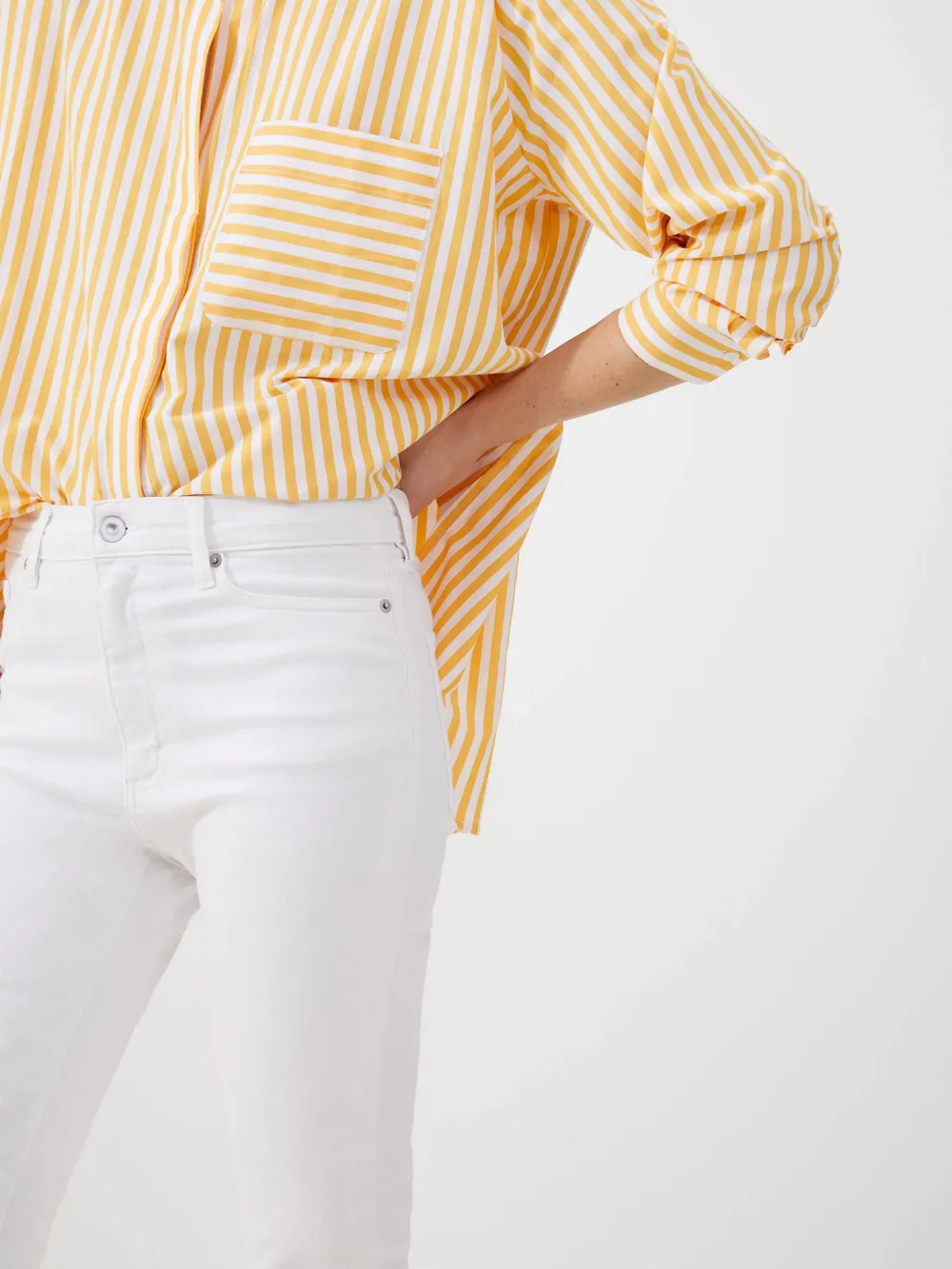 Minimalist Slim-Fit Stretch 28-Inch White Jeans