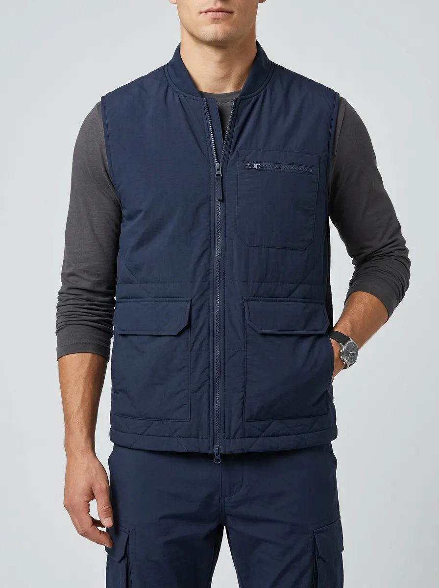 Utility Pocket Sleeveless Men's Jacket
