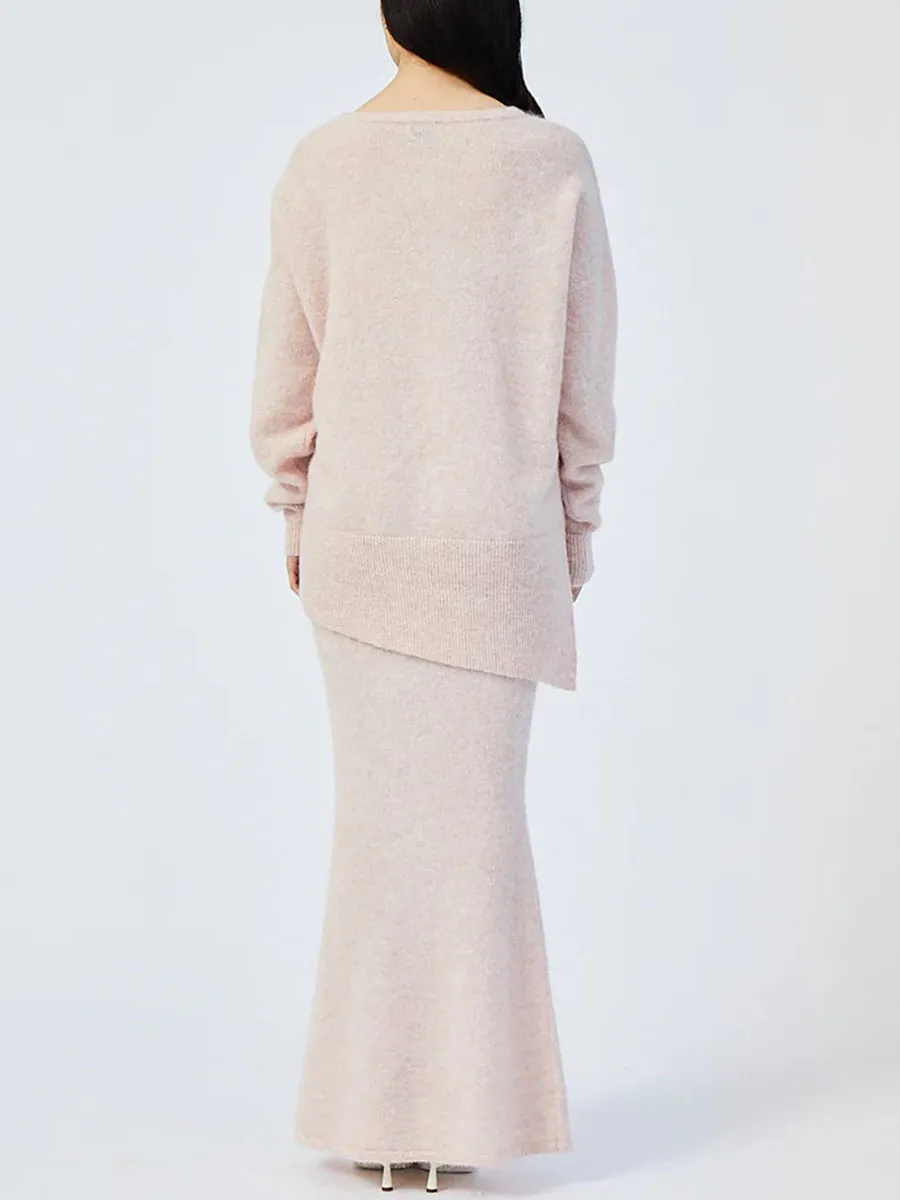 DROPPED SHOULDER OVERSIZE KNIT JUMPER