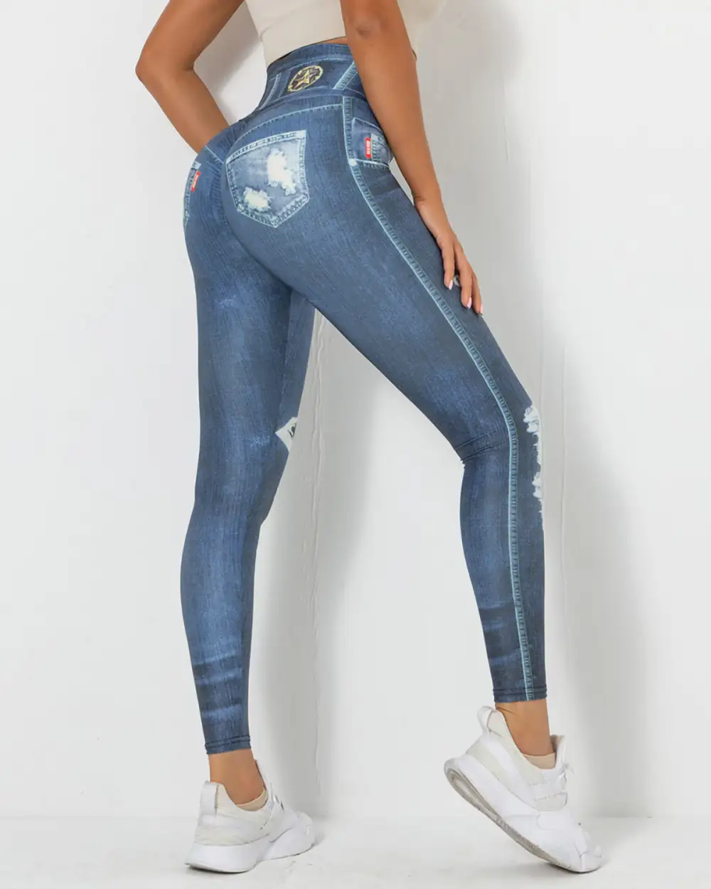 Active Scrunch Denim Yoga Pants