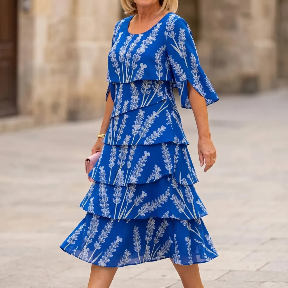 Tiered Floral Lumielle Midi Dress