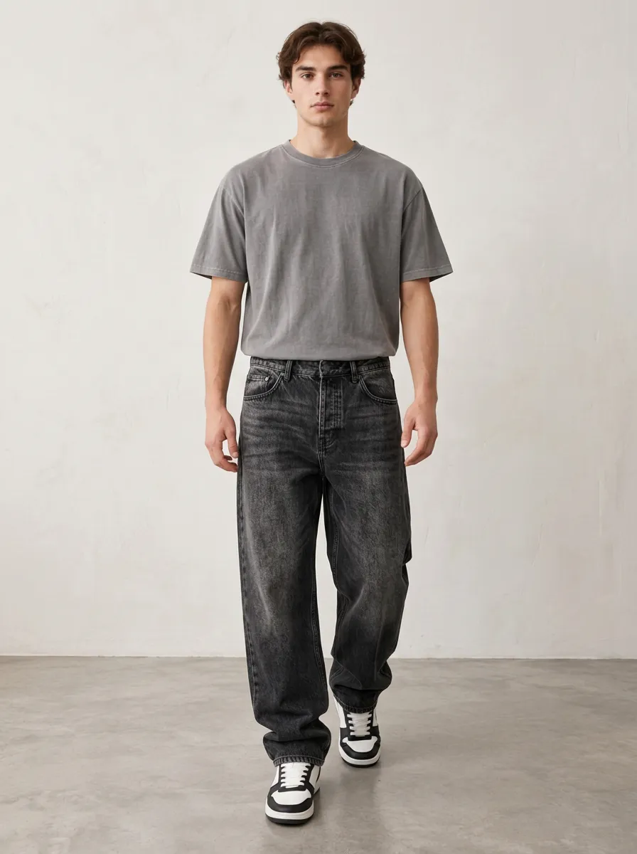 Men's Unstructured Loose Fit Jeans