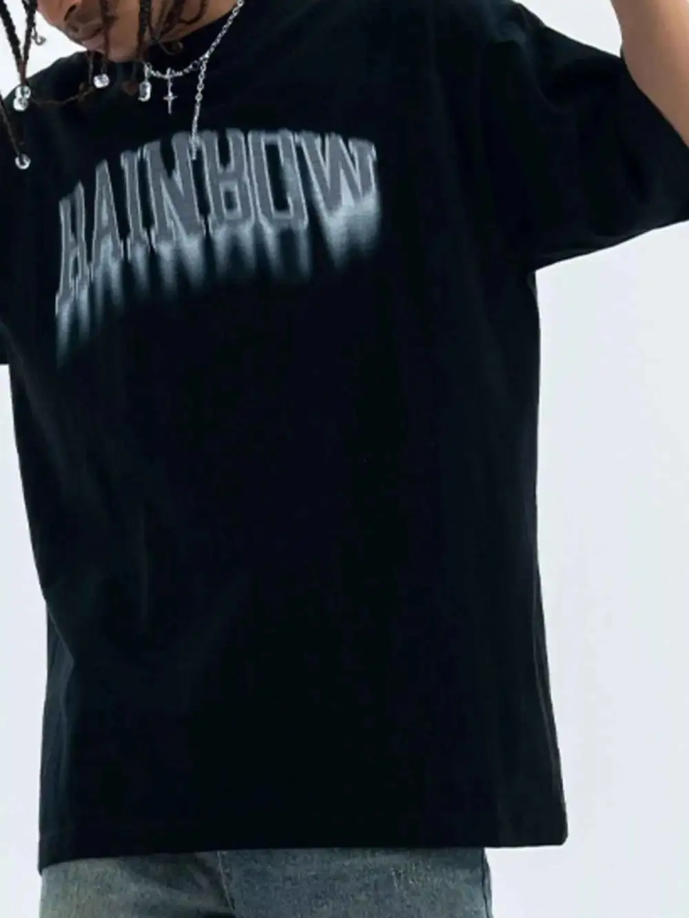 Relaxed Letter Round Neck Short Sleeve T-Shirt