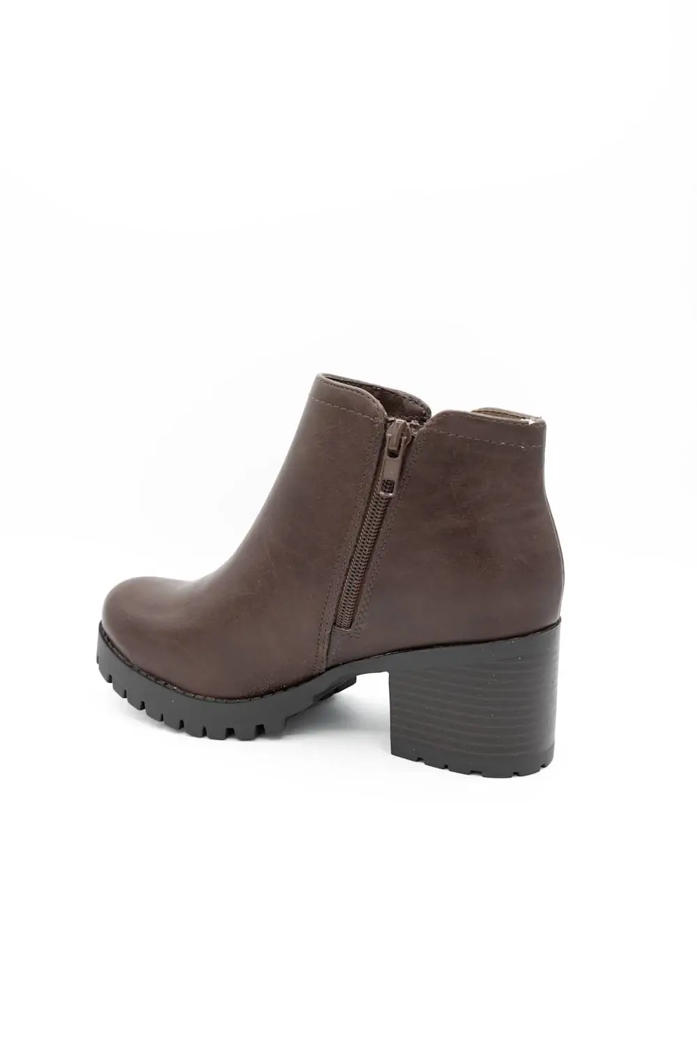 Classic Lug Sole Suede Zip Entry Round Toe Bootie