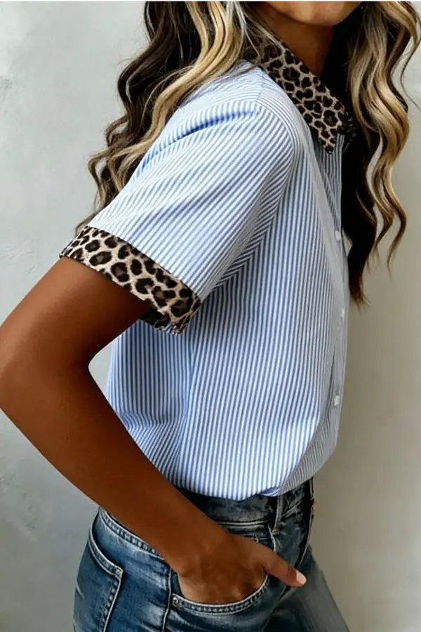 Short Sleeve Collared Casual Shirt