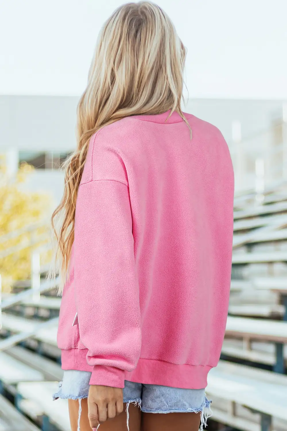 Weekend Relaxed Drop Shoulder Mock Neck Sweatshirt