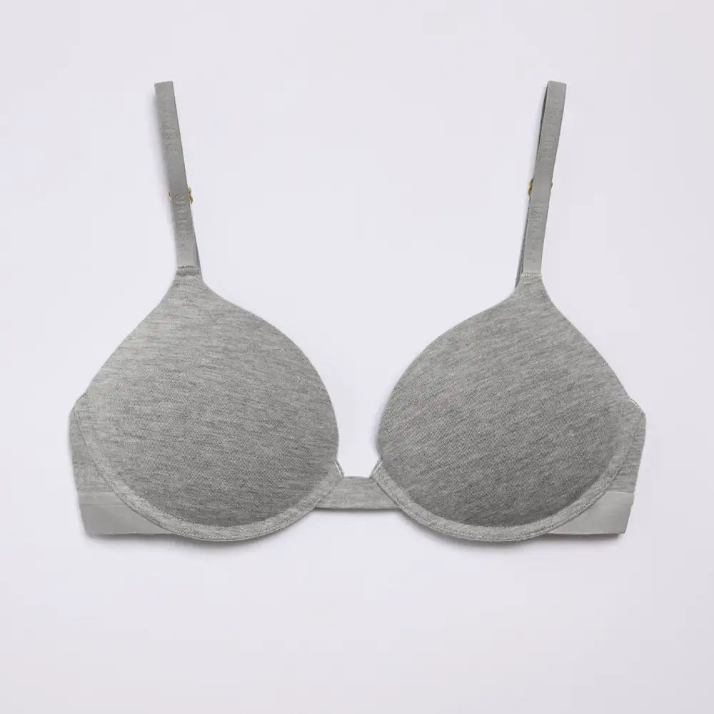Cotton Lift Up Bra Heather Grey