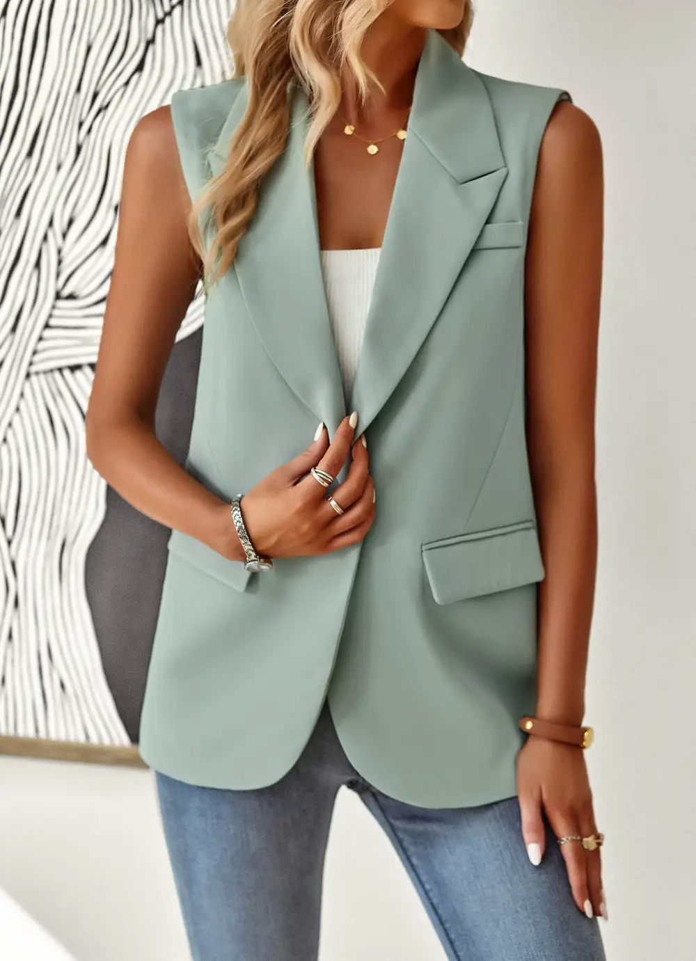 Modern Tailored Blazer Vest