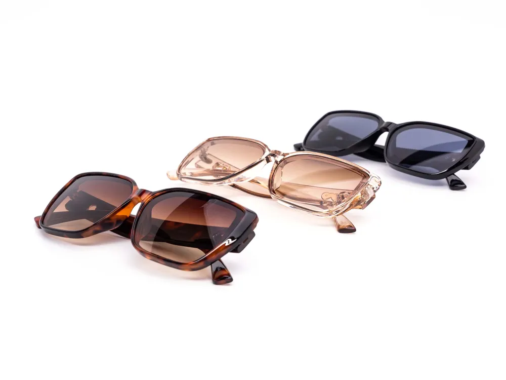 12-Pack Chunky Heart Square Gradient Sunglasses