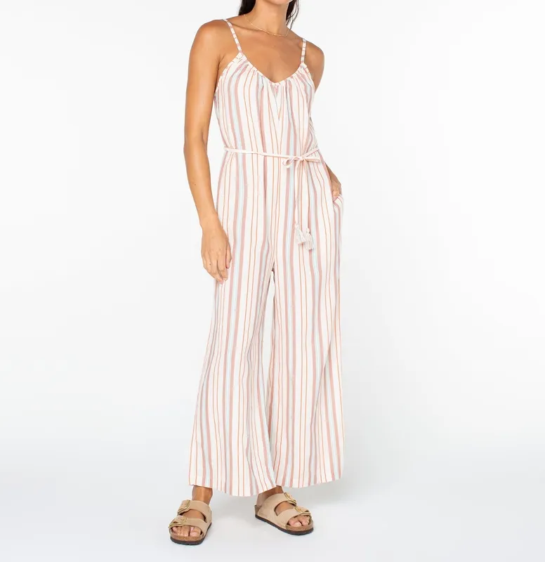 Textured Wide Leg Pull On Romper