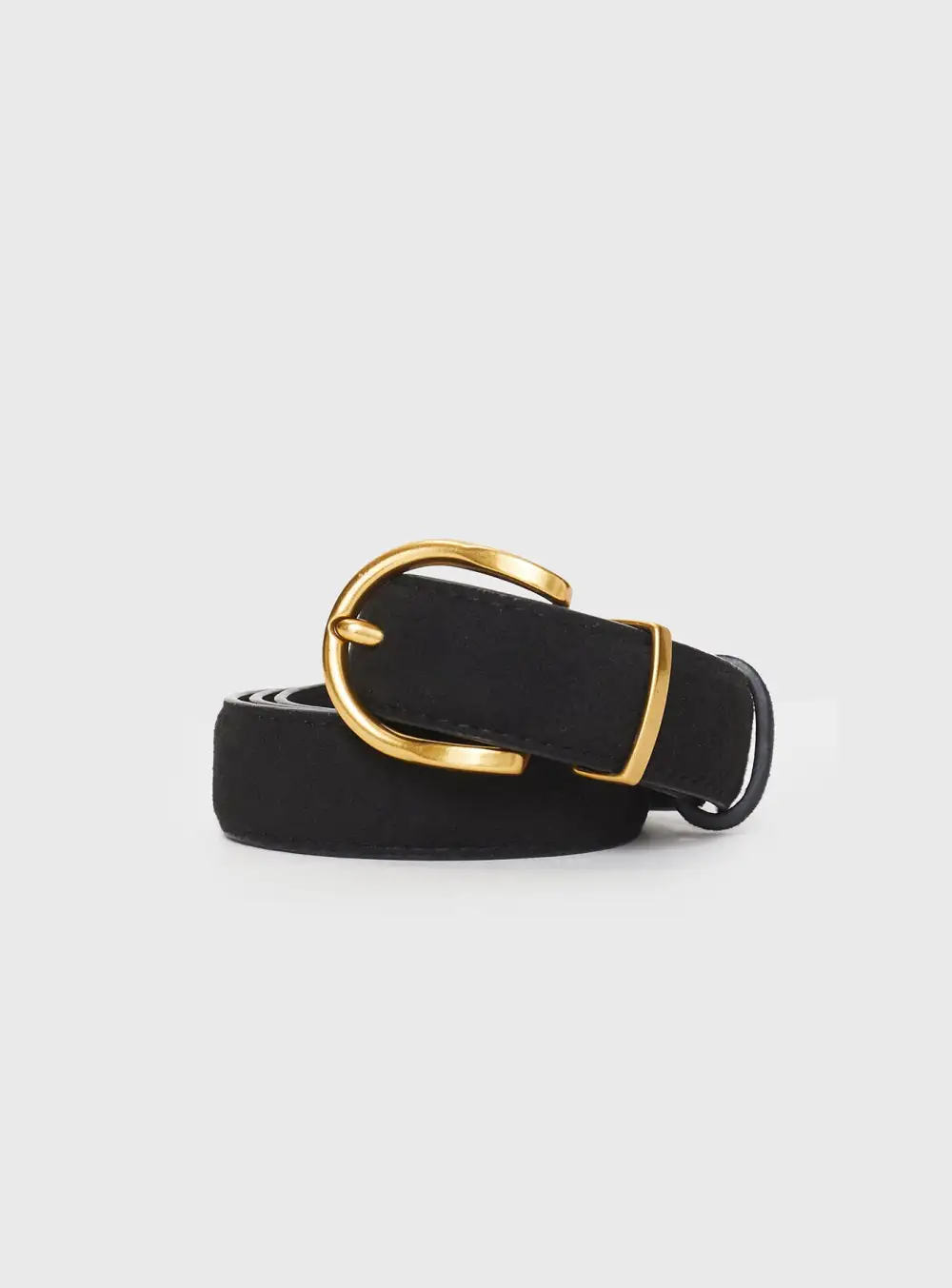 Soft Touch Buckle Suede-Like Belt