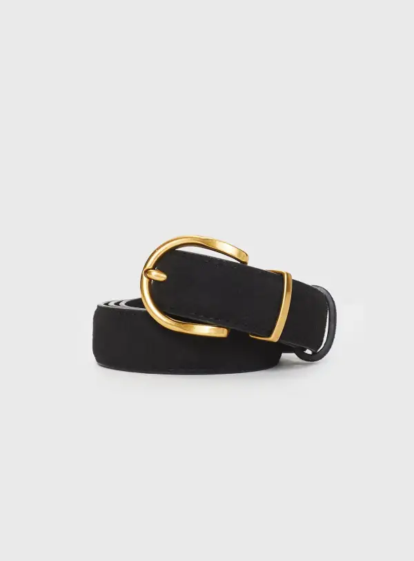 Soft Touch Buckle Suede-Like Belt