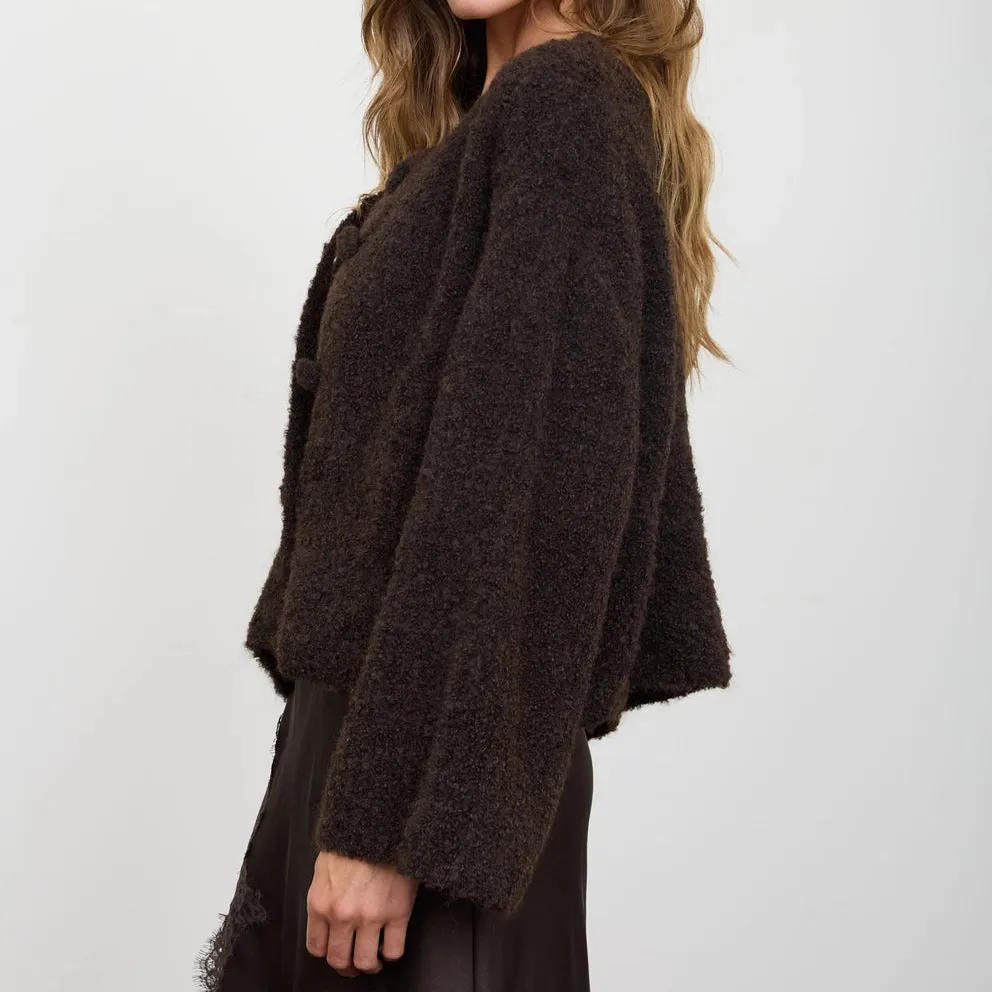 Relaxed Fuzzy Knit Cardigan