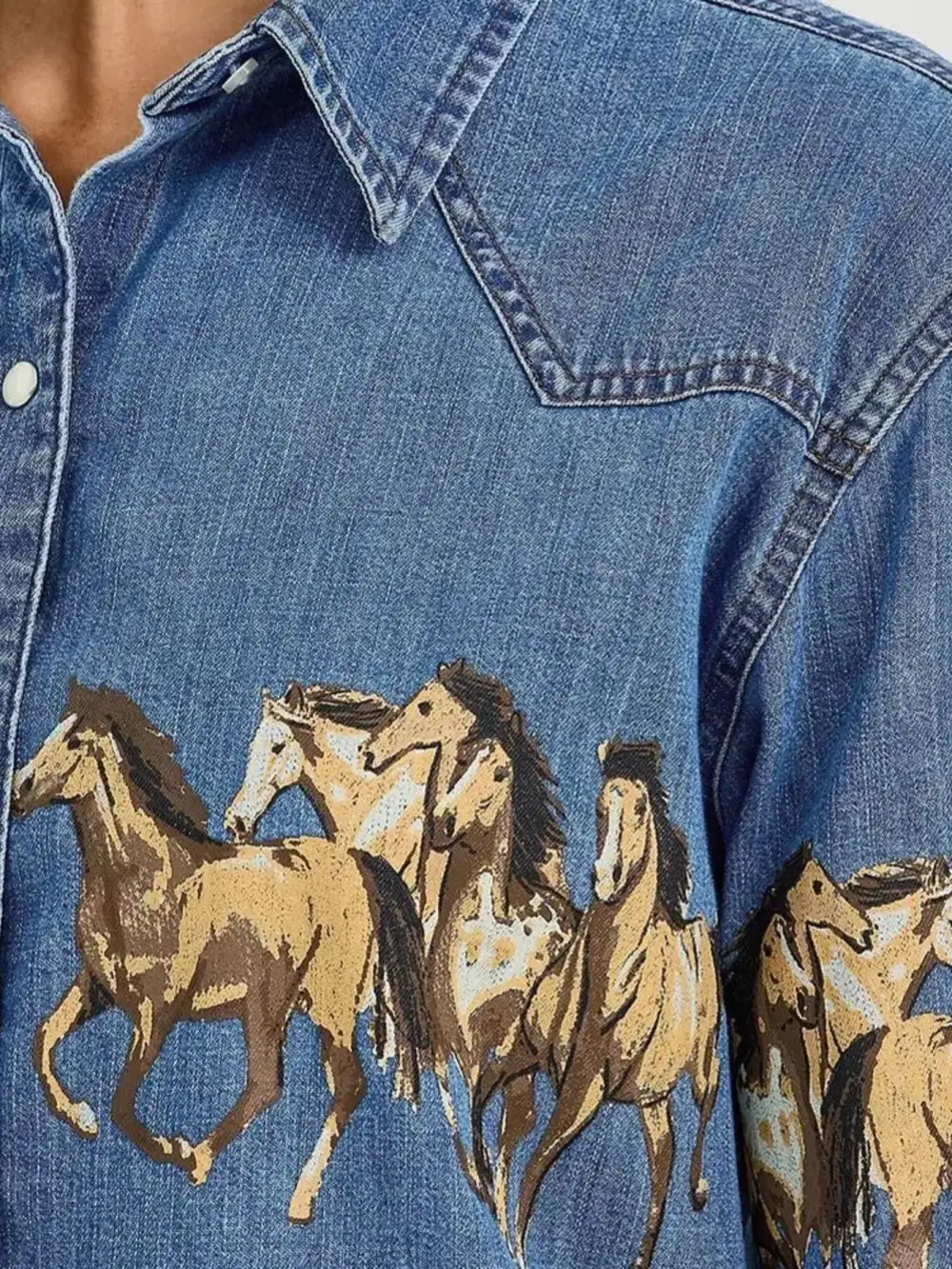 Horse Print Long Sleeve Shirt
