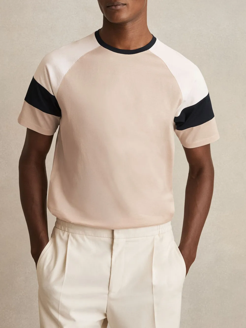 Men's Round Neck Mercerized Cotton Short Sleeves