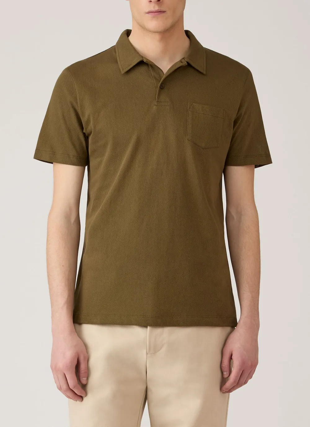 Contemporary Everyday Slim Fit Mesh Cotton Short Sleeve Polo Shirt