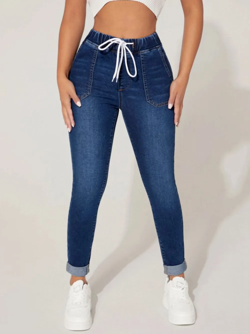Easy Drawstring Denim Jeans