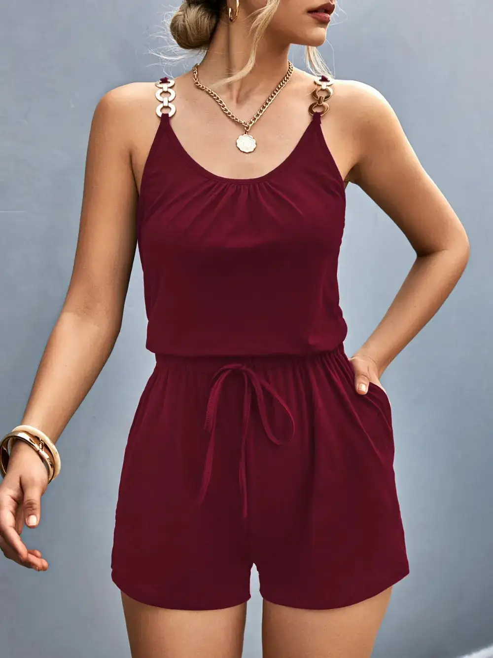 Piece Zero Effort This Scoop Neck Romper