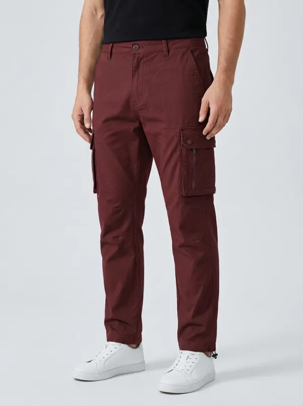 Men's Casual Outdoor Multi-Pocket Grey Cargo Pants