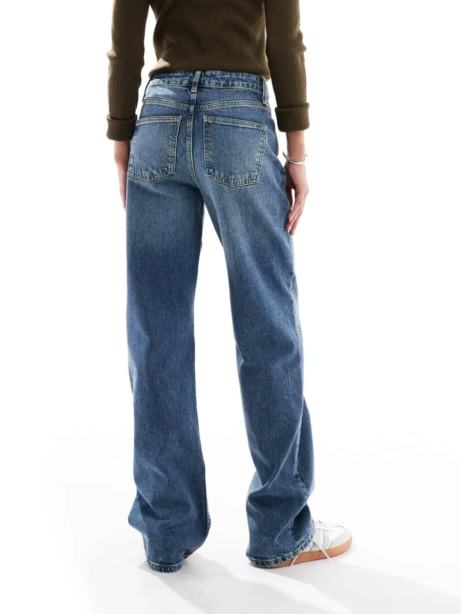 High-Waist Relaxed Denim Pants