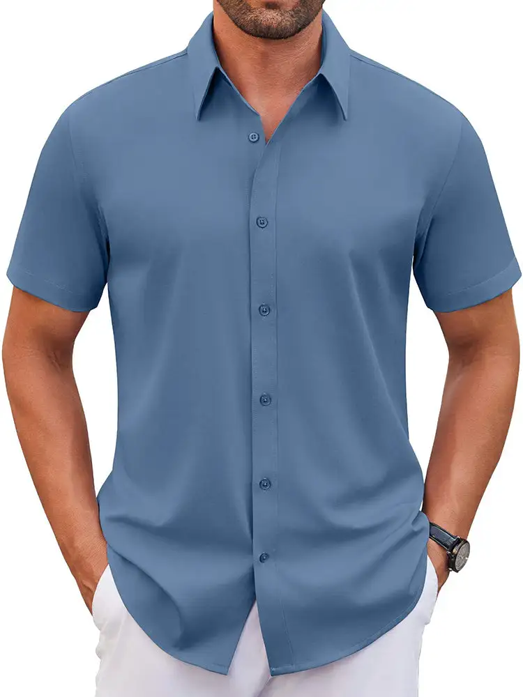 Casual Wrinkle Free Button Down Dress Shirt