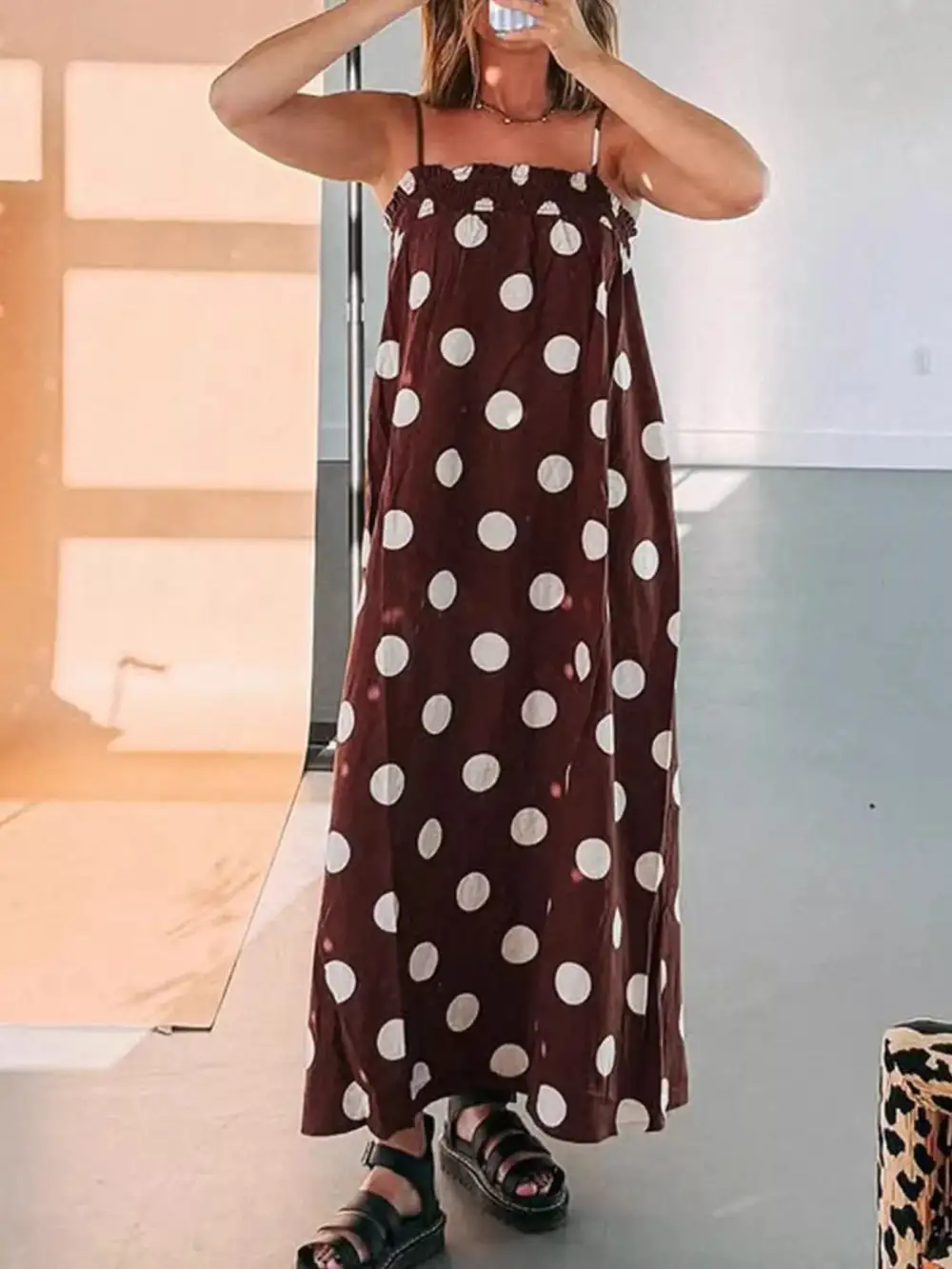 Easy Fit Sleeveless Maxi Tie Detail Dress