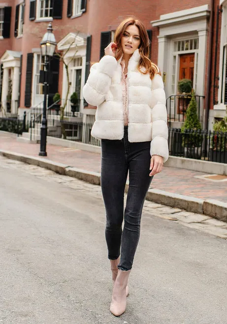 Ivory Faux Fur Posh Jacket
