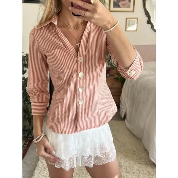 Collared Neck Button Down Shirt