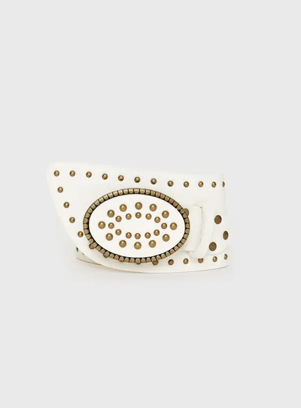 Easy Style Studded Faux Leather Belt