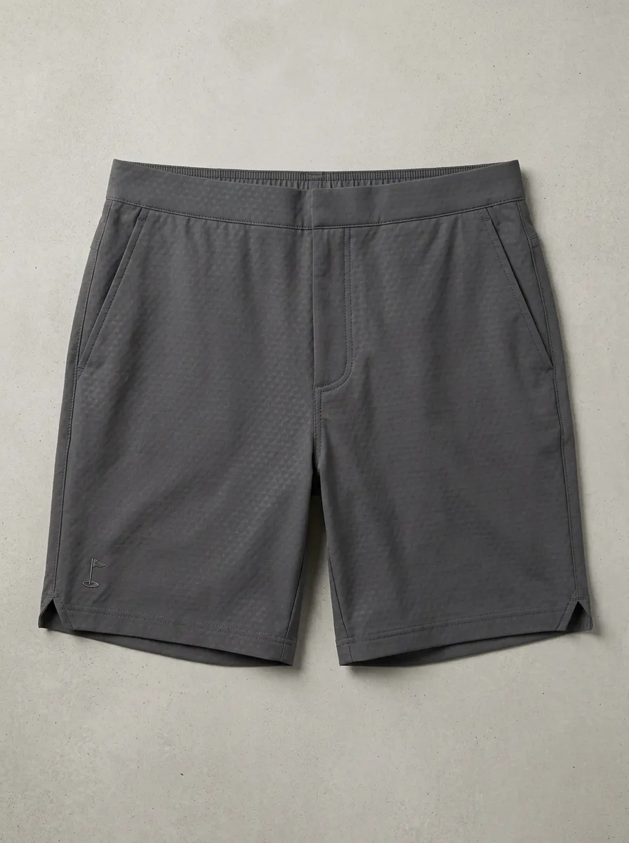 Sport Flag-Motif Golf Athletic Shorts
