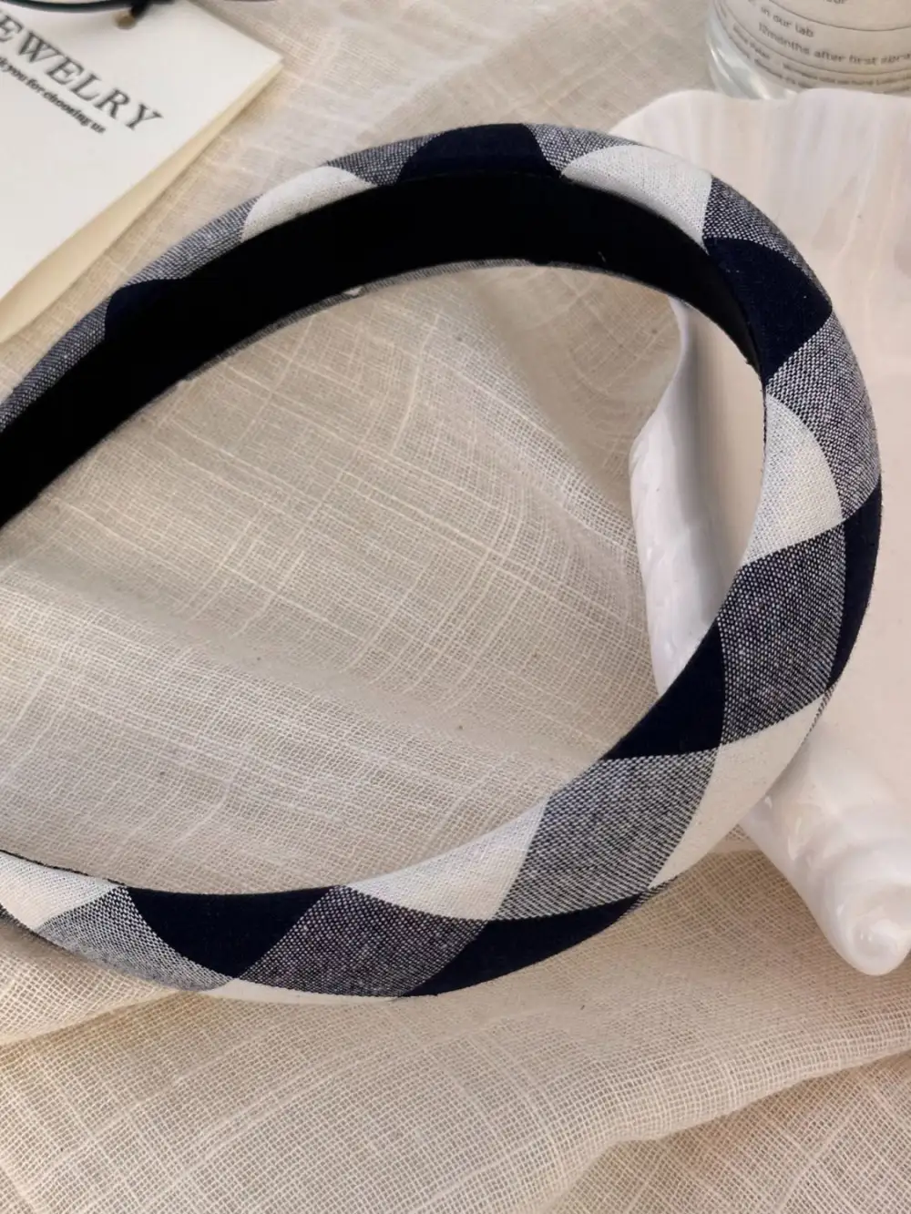 Wide Plaid Hair Headband