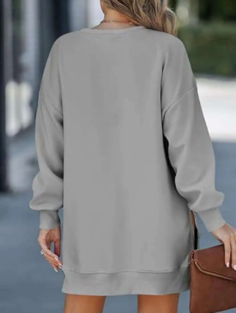 Side Zip Patchwork Pullover Sweatshirt