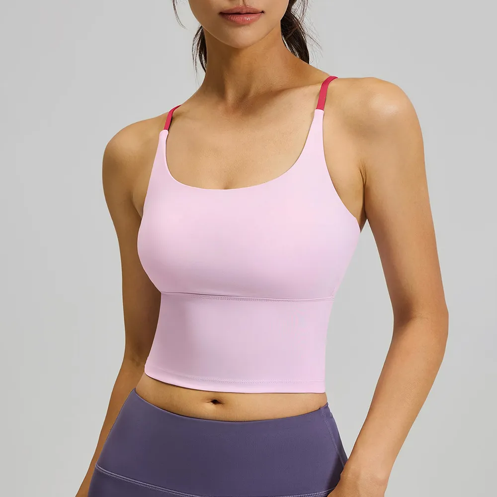 Women's Plain Criss Cross Sports Top