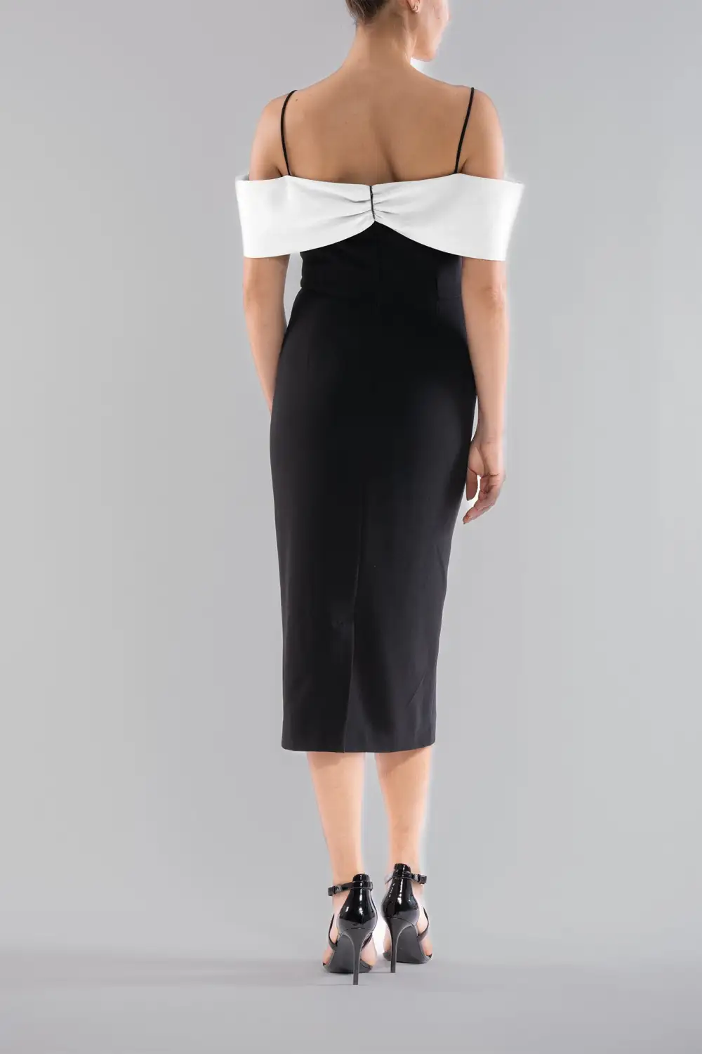Bow Neck Sleeveless Midi Dress