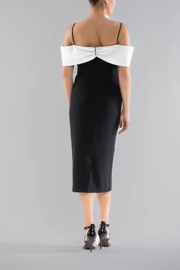 Bow Neck Sleeveless Midi Dress