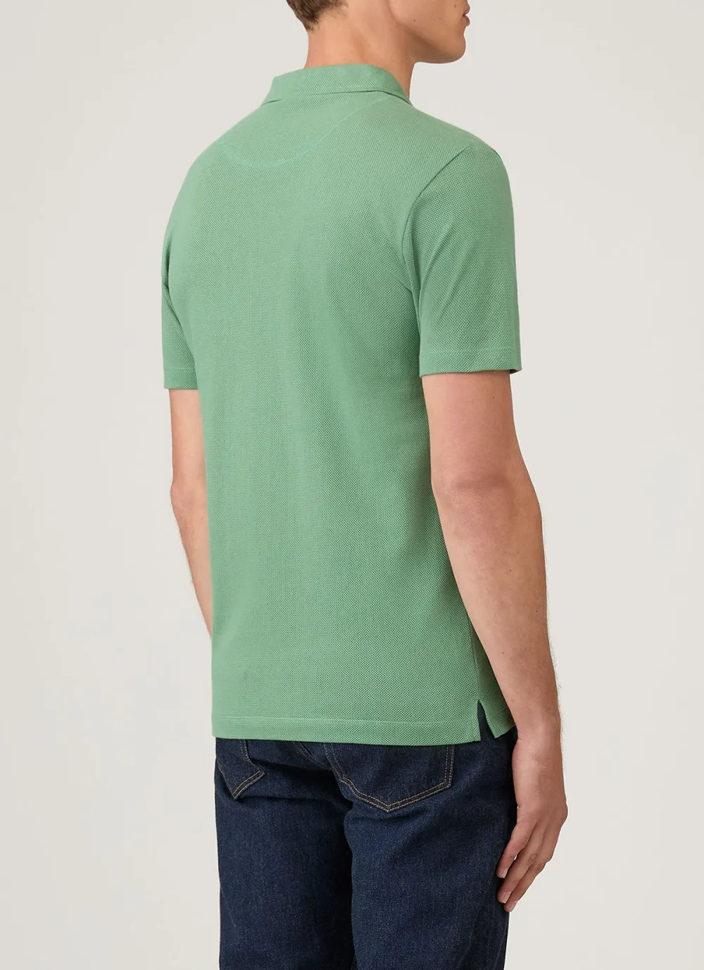 Elevated Weekend Slim Fit Mesh Cotton Short Sleeve Polo Shirt
