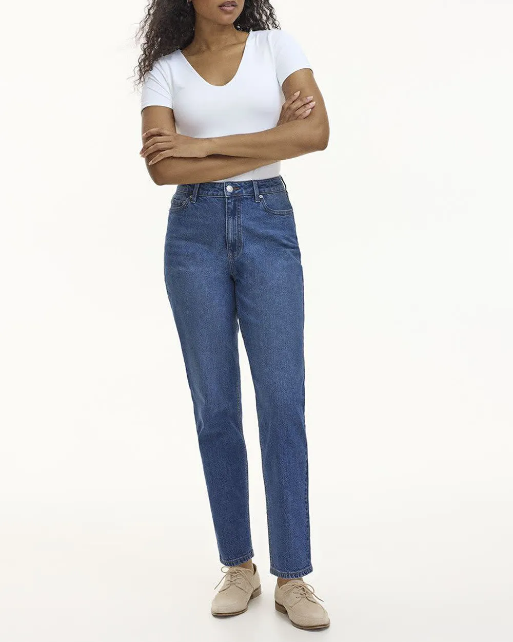 Tapered-Leg High-Rise Jean 