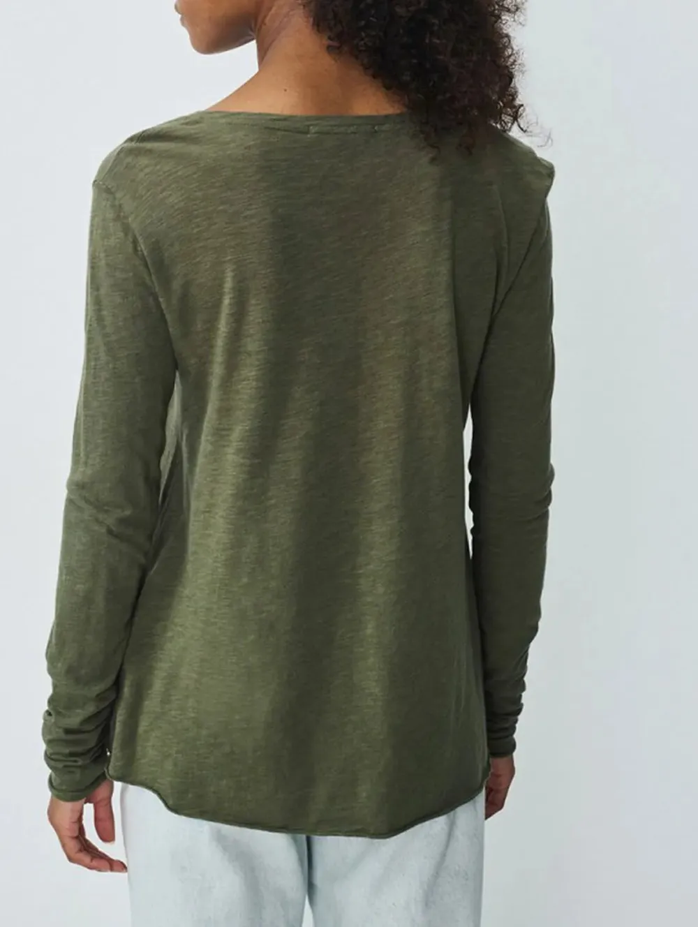 V Neck Long Sleeve Tee