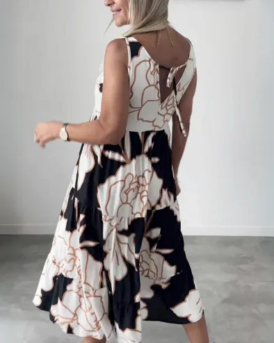 Lace Sleeveless Midi Dress