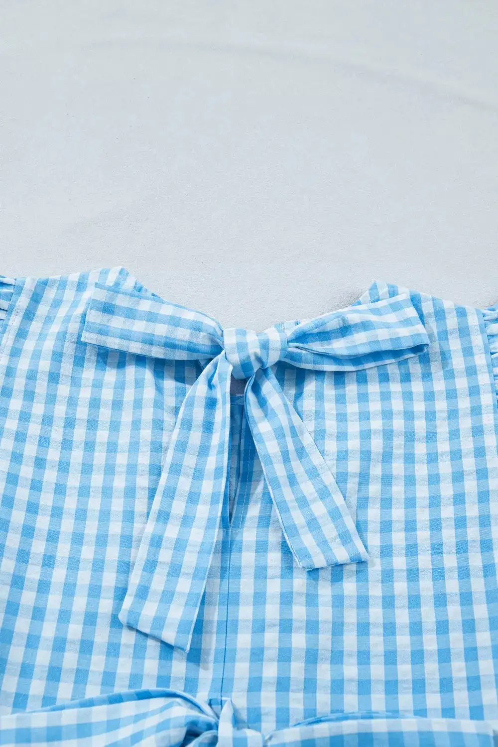 Plaid Ruffle Short Sleeve Maxi Dress