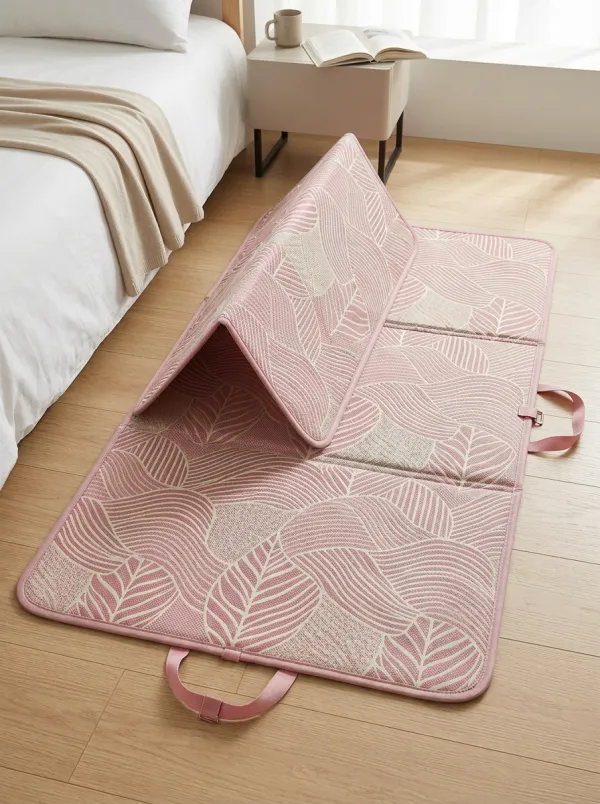 Summer Nature Lover Blue Leaf Pattern Cooling Mat