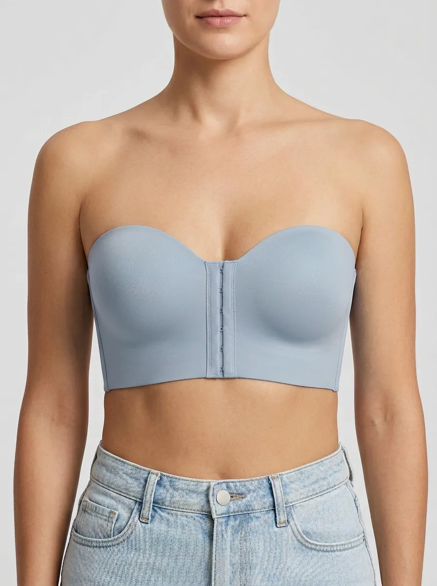 Women's Seamless Front-Closure Bandeau Bra