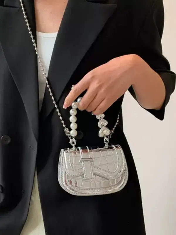 Beaded Shiny Split-joint Bag Accessories Crossbody Bag