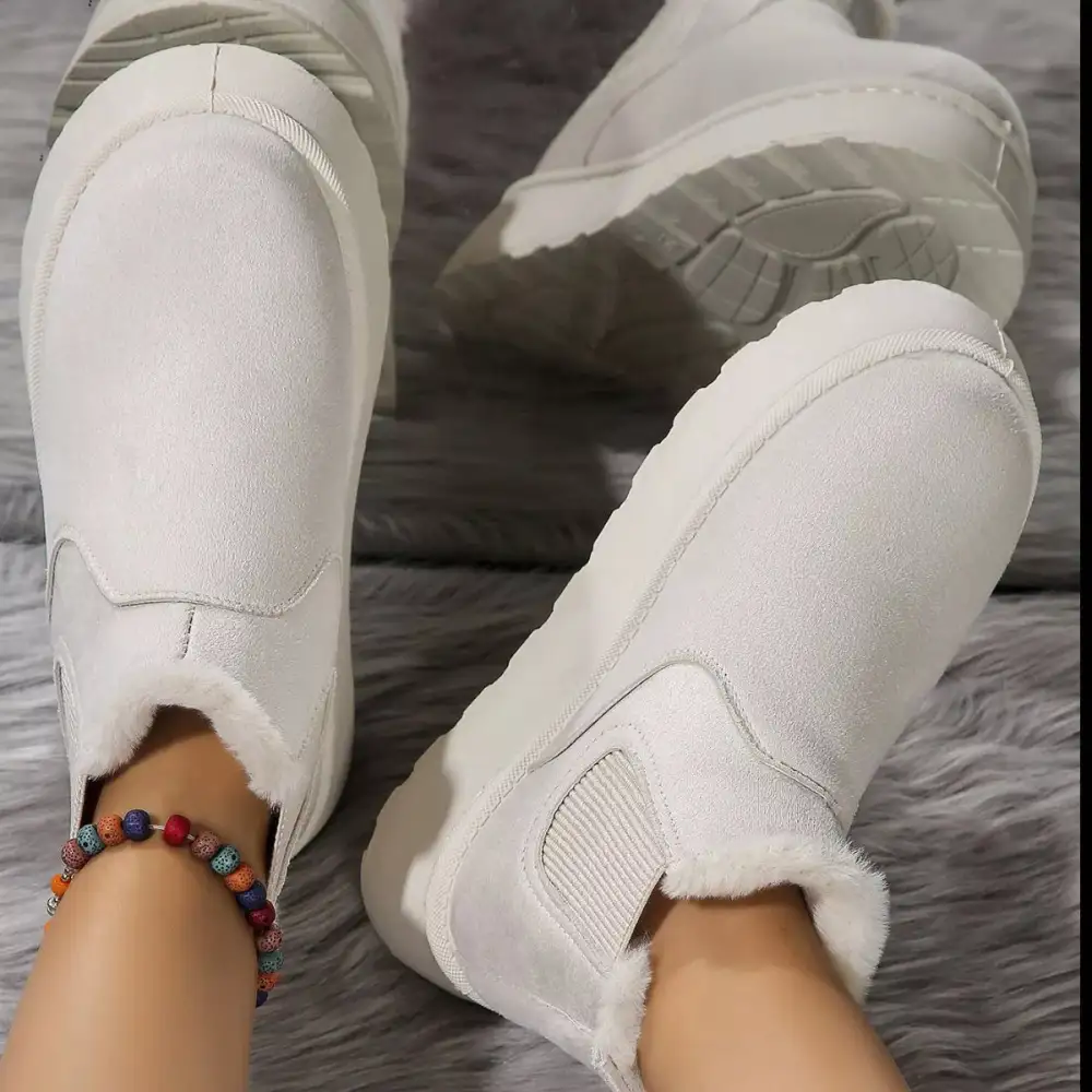 Round Toe Platform Ankle Boots