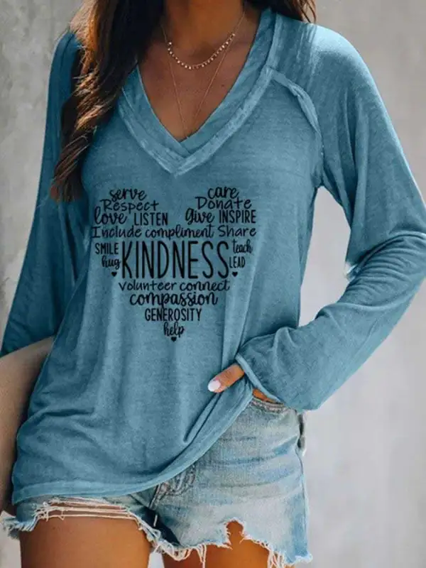 Women'S Letter Print Casual T-Shirt