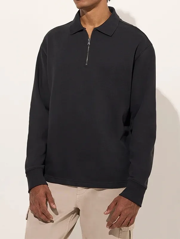 Casual Style Relaxed-Fit Cotton-Blend Sweatshirt