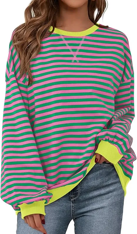 ✨ Women’s Striped Hoodie Sweatshirt – Cozy, Cute & Fall-Ready