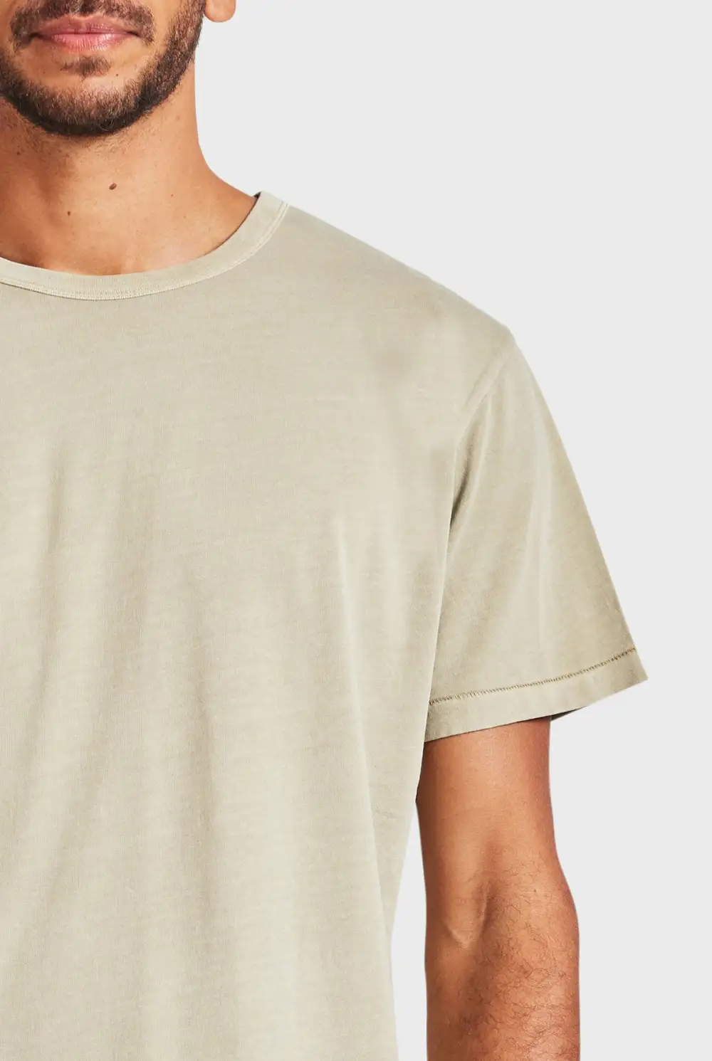 Pine Colored Short Sleeve Crew Neck Tee